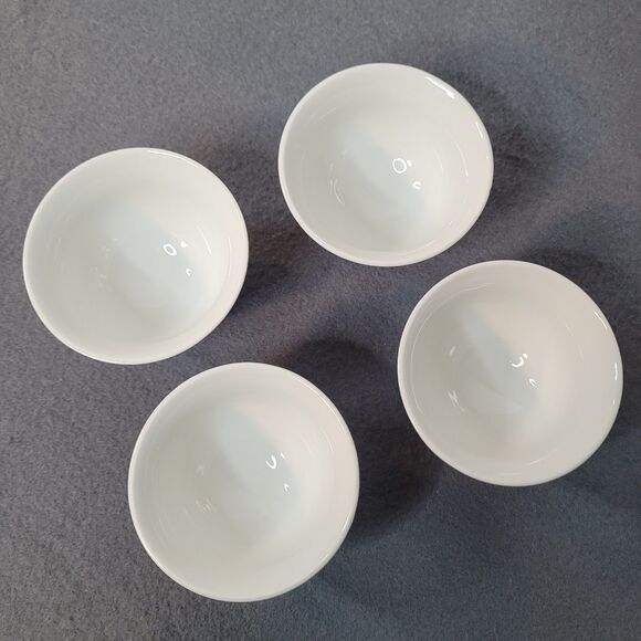 Vintage Otagiri OMC Japan Porcelain Tea Cups White & Blue Floral Set of 4 - Picture 5 of 11
